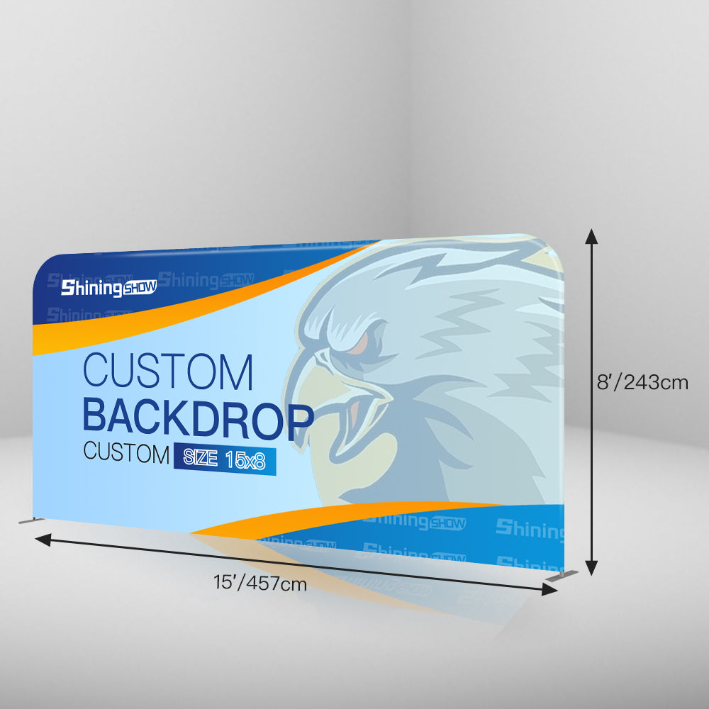 Trade Show Tension Fabric Backdrop With Custom Graphics