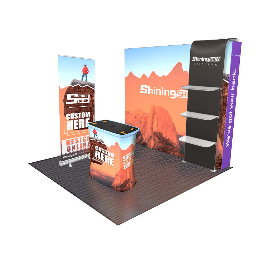 Trade Show Pop Up Banner Backdrop - Custom Graphics 