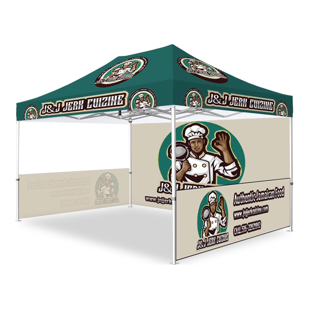 All SIze Custom Pop Up Canopy Tent With Side Wall（1 Full Wall And 2 Half Walls）