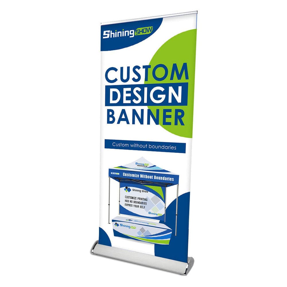 Retractable Banner Stand | Custom Printed Graphic - Silver | ShiningShow