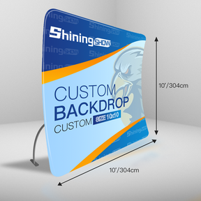 Trade Show Pop Up Curve Banner Backdrop With Custom Graphics Shiningshow