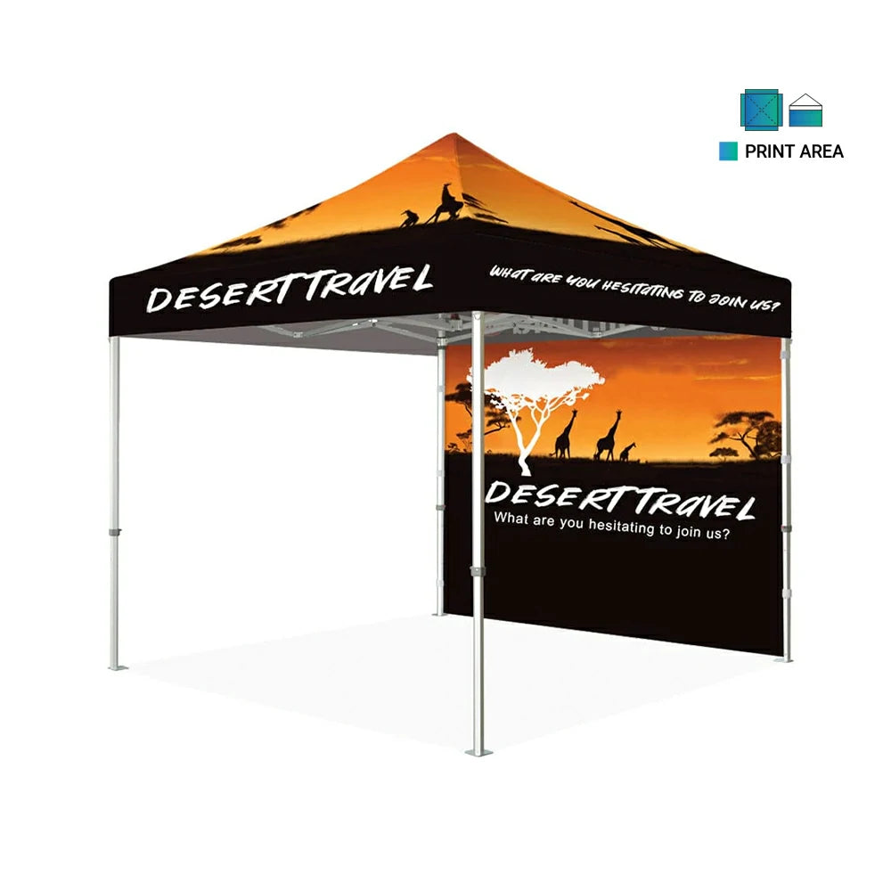 All SIze Custom Pop Up Canopy Tent With Back Wall（1 Full Wall）