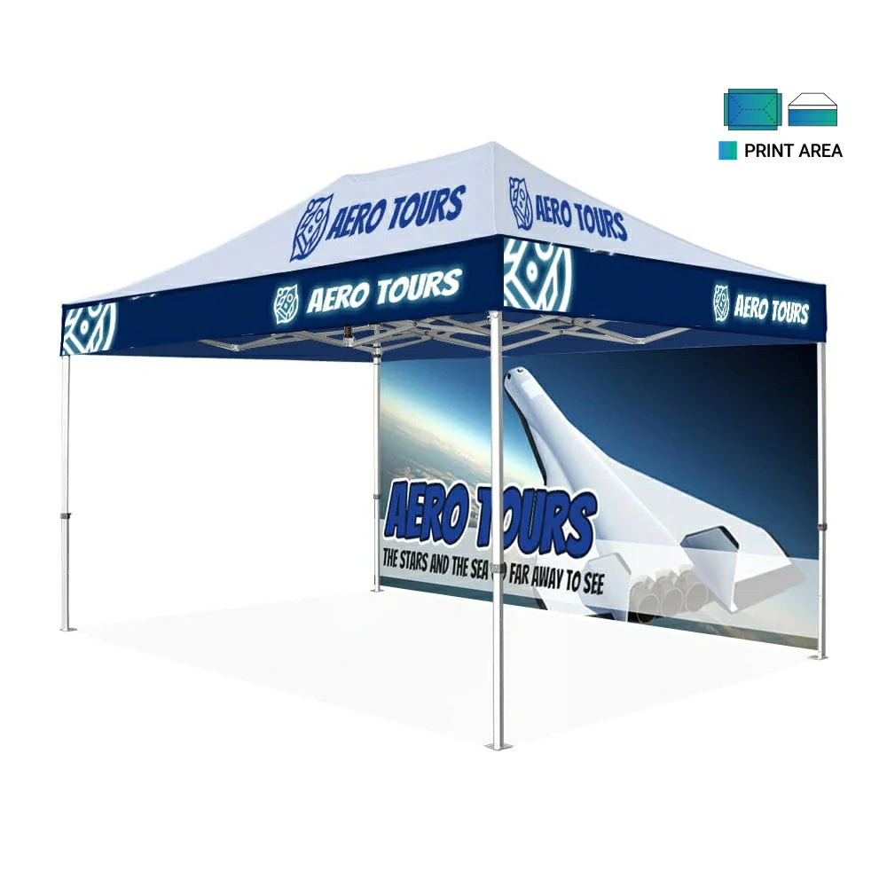 All SIze Custom Pop Up Canopy Tent With Back Wall（1 Full Wall）