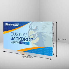 Trade Show Pop Up Straight Banner Backdrop With Custom Graphics