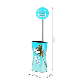 Trade Show Oval Portable Popup Promotion Counter