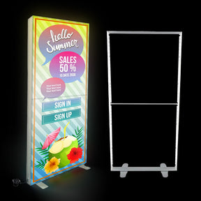 LED Folding Light Box for Floor With Custom Printing Graphics