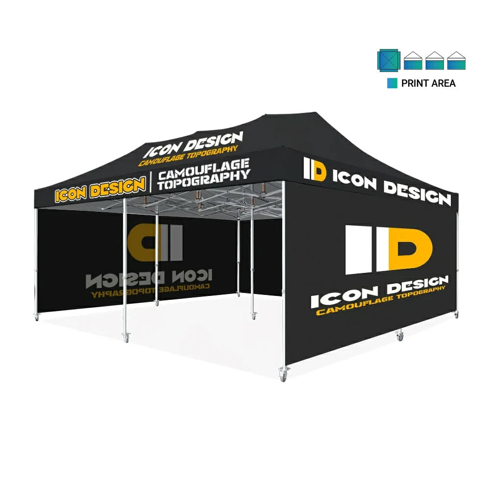 All SIze Custom Pop Up Canopy Tent With Full Wall（1 Full Roof + 3 Full Walls）