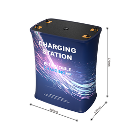Custom Square Trade Show Portable Charging Table & Counter With Wireless Charger