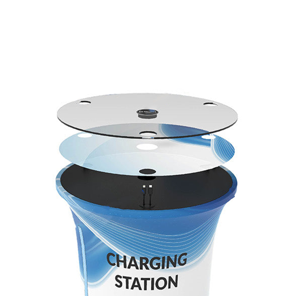 Custom Round Trade show Display Promotion Charging Counter & Table