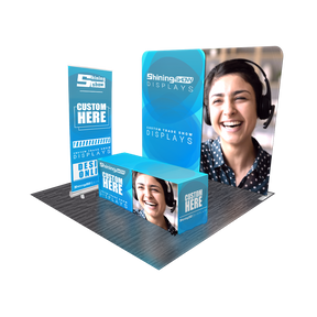 Trade Show 2-in-1 Banner Backdrop Kit STB7 With Table Cover & Banner Stand Custom Graphics Shiningshow