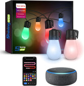 Clearance Limited- Outdoor String Lights, 48ft Smart Color Changing Lights