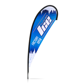 Custom Printed Advertising Flag With Fiberglass Pole