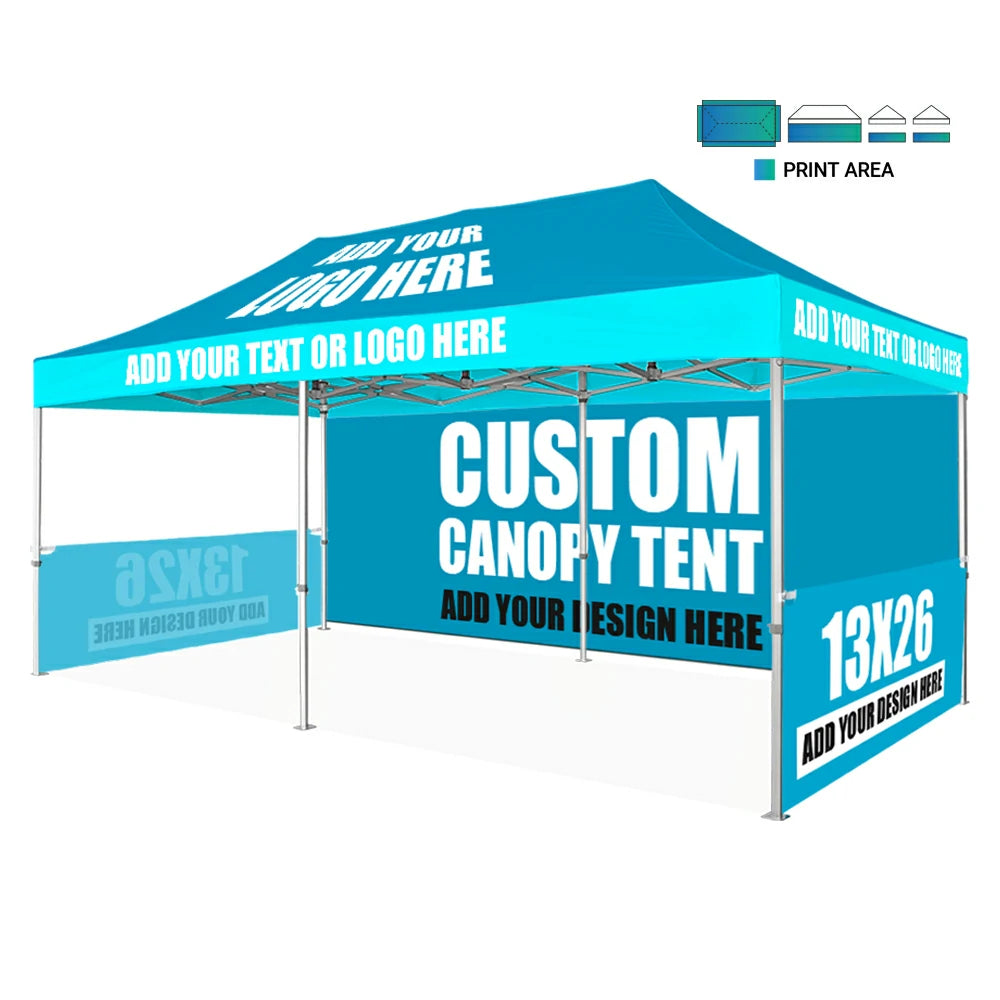 13x26 Custom Pop-up Canopy Tent-ShiningShow