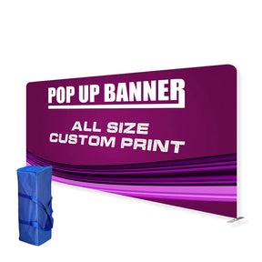 Trade Show Tension Fabric Backdrops Kit St3 With Table Cover & Custom Graphics Shiningshow