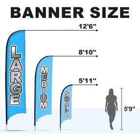 Custom Printed Concave Advertising Flag | ShiningShow