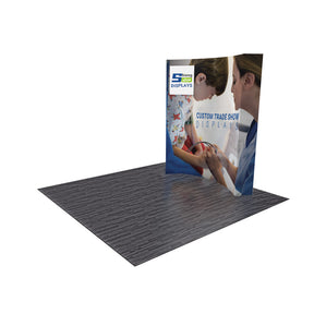 Trade Show Curve Pop Up Banner Backdrop Kit St6 With table Cover & Custom Graphics Shiningshow