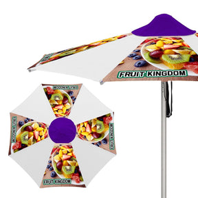 ShiningShow Patio Sunbrella Custom Umbrella - Santorini Pulley Aluminum Umbrella