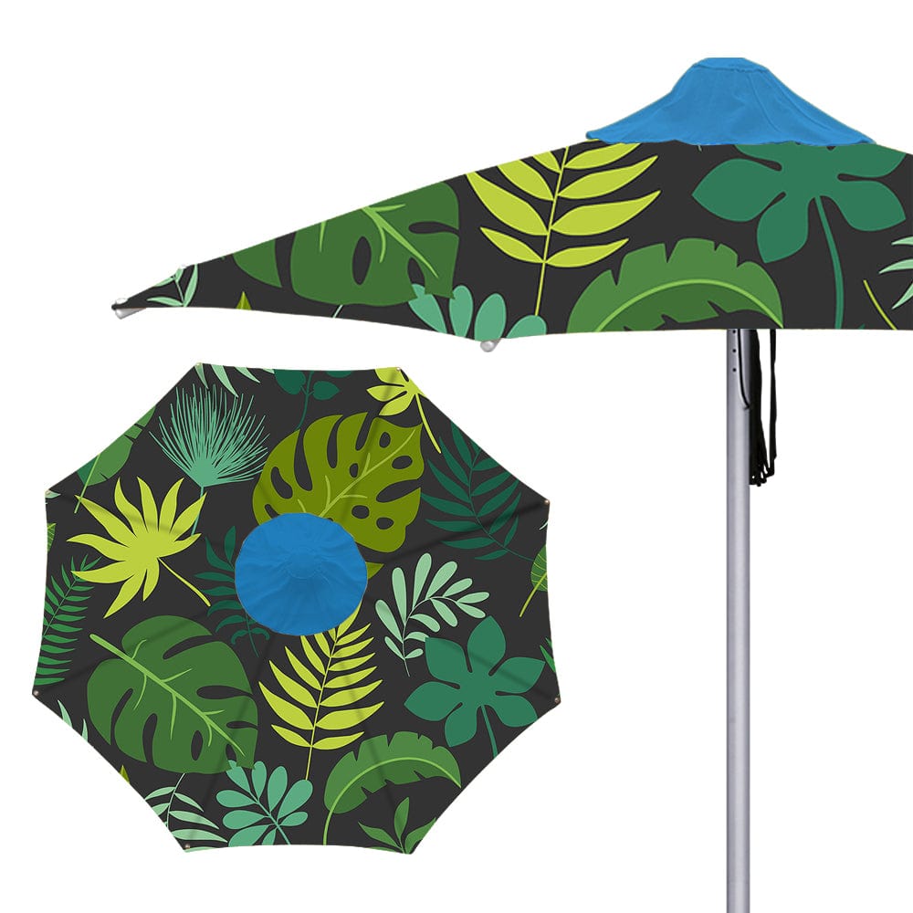 ShiningShow Patio Sunbrella Custom Umbrella - Santorini Pulley Fiberglass Umbrella