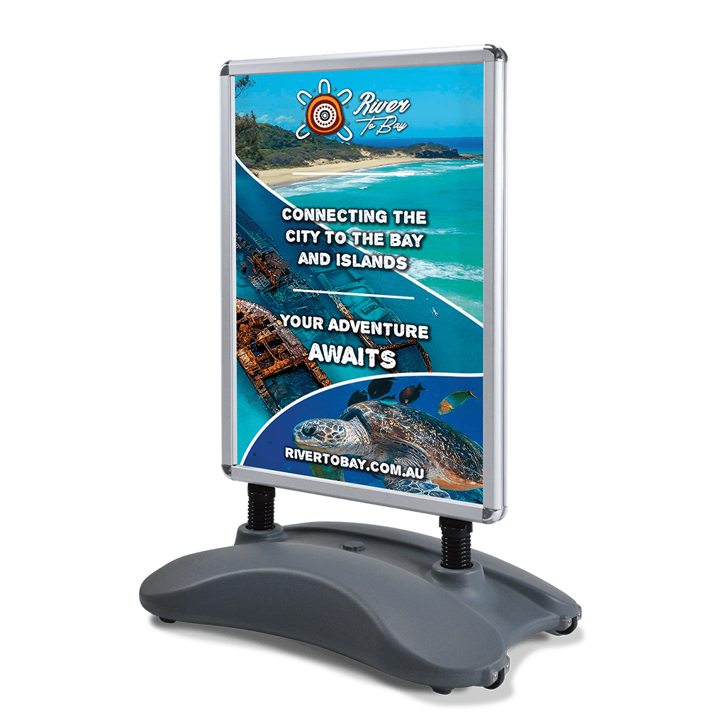 ShiningShow-Sidewalk-Sign-for-Posters-Double-Sided-Water-fill-Base-with-Springs-Black