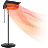 ShiningShow Simple Deluxe Standing Heater Patio Outdoor Balcony, Courtyard with Overheat Protection, 750W/1500W, Large